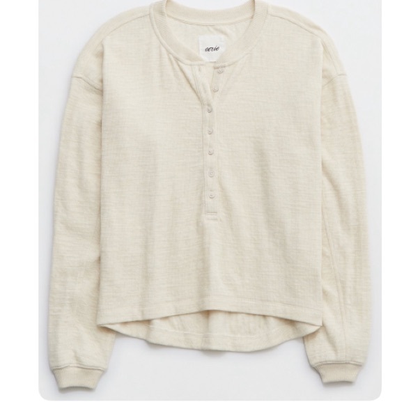 Aerie Henley Lightweight Sweatshirt - Picture 7 of 7